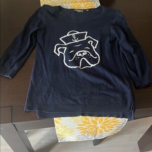 Navy Bulldog Sailor Sweatshirt Top